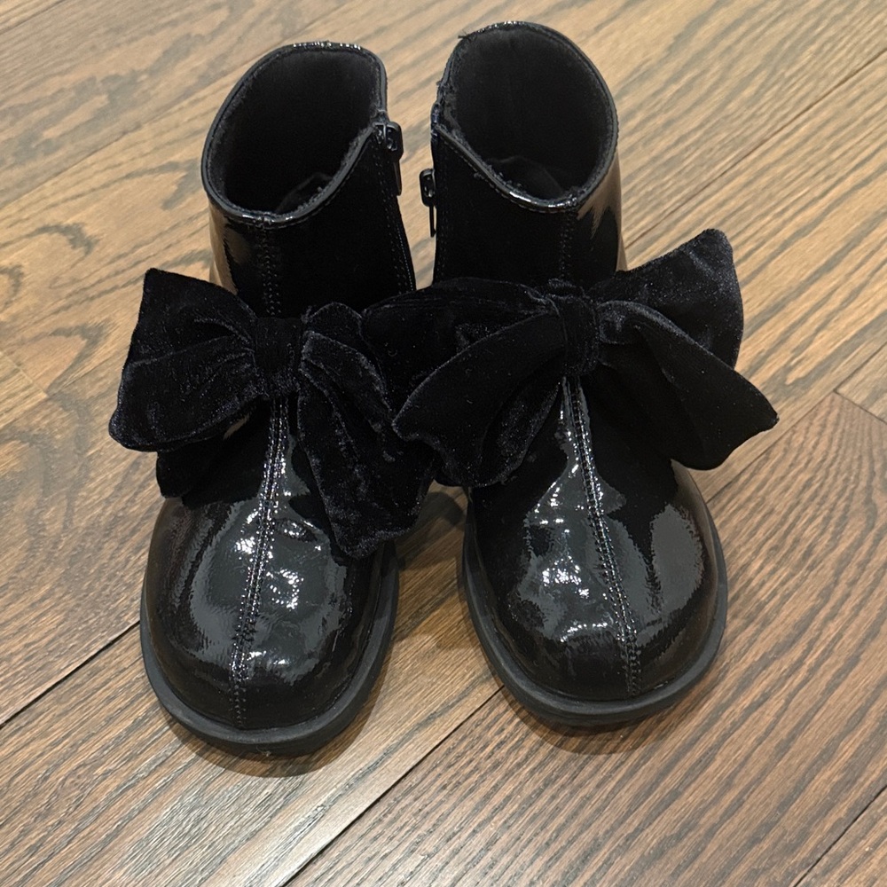 Zara Black Kids Boots with Bow